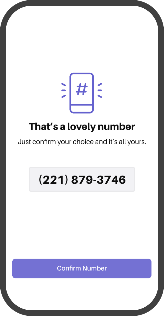 confirm your free phone number