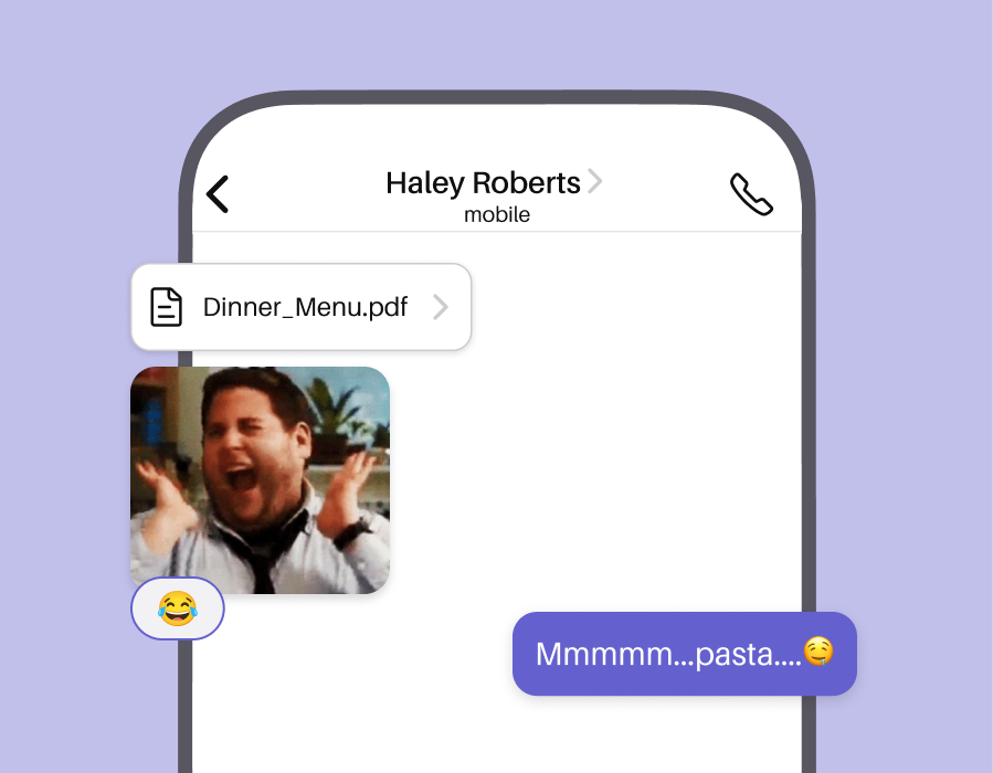 send different attachment types