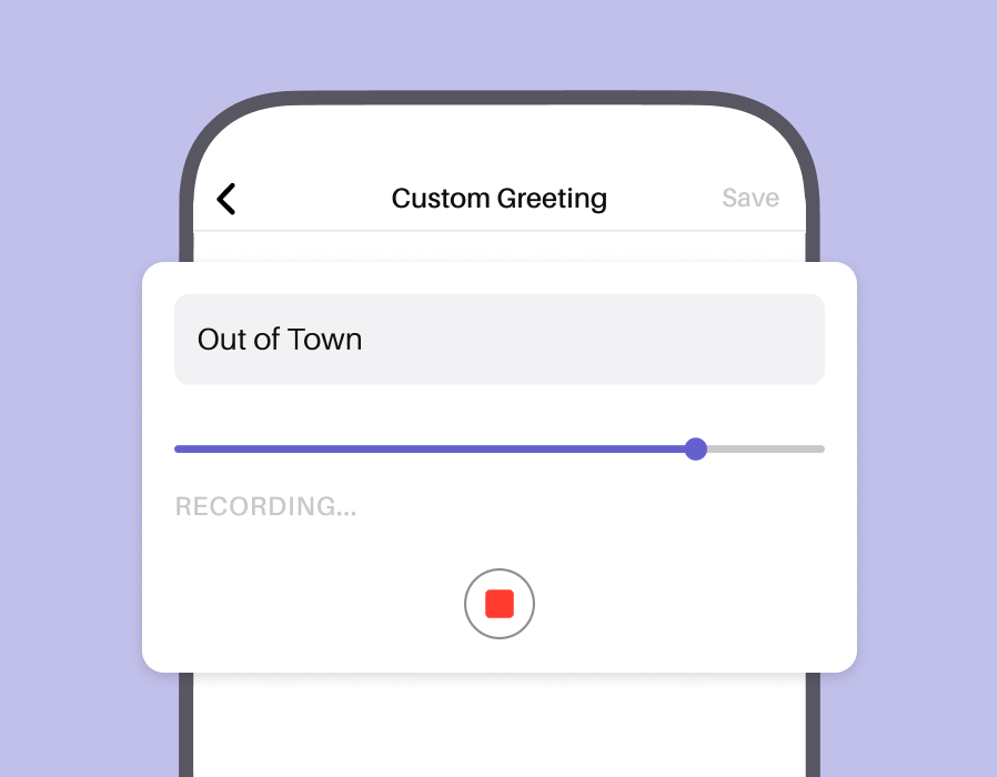record custom voicemail greeting