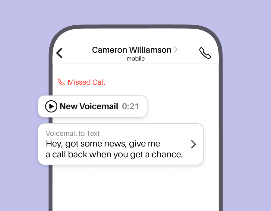 voicemail transcription